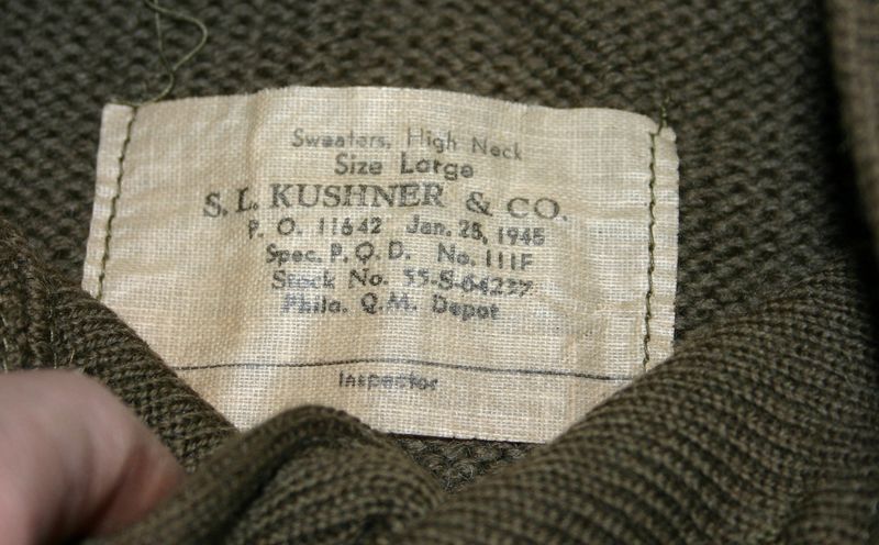 WW2 U.S. high neck sweater No.3 – WW2 Militaria, Scale-models, Books, etc.