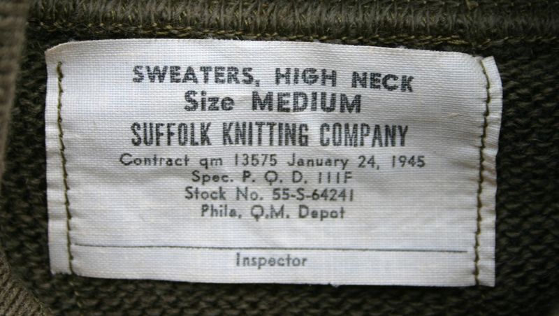 WW2 U.S. high neck sweater No.9 – WW2 Militaria, Scale-models, Books, etc.